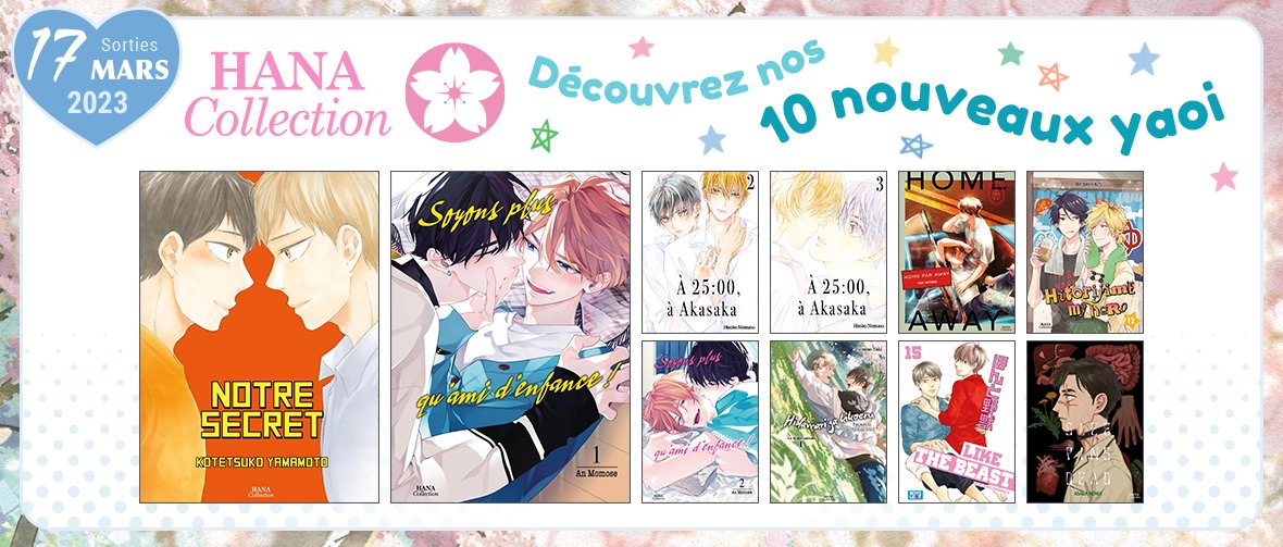 Sorties Hana Collection : 10 nouveaux yaoi disponibles
