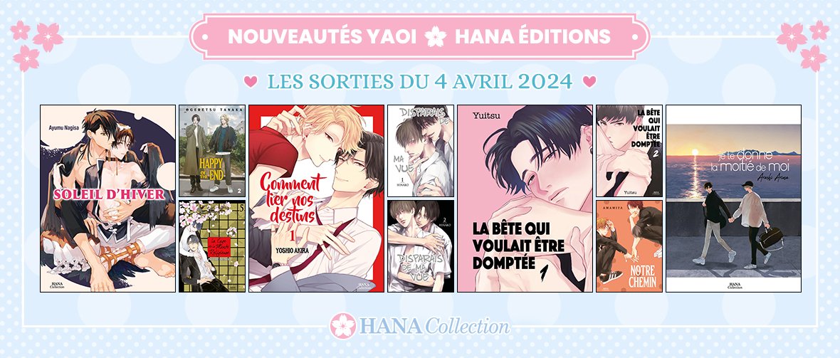 Sorties Avril : 10 nouveaux yaoi Hana Collection à découvrir