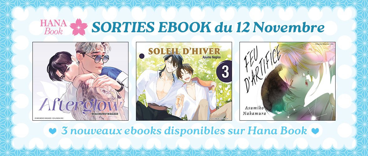 Hana Book : Sorties EBOOK du 12 Novembre