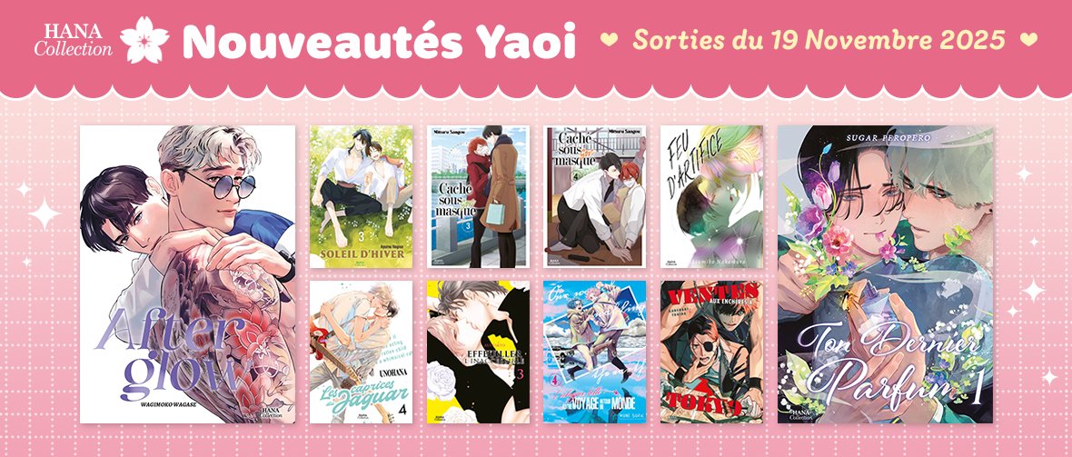 Sorties Novembre : 10 nouveaux yaois disponibles