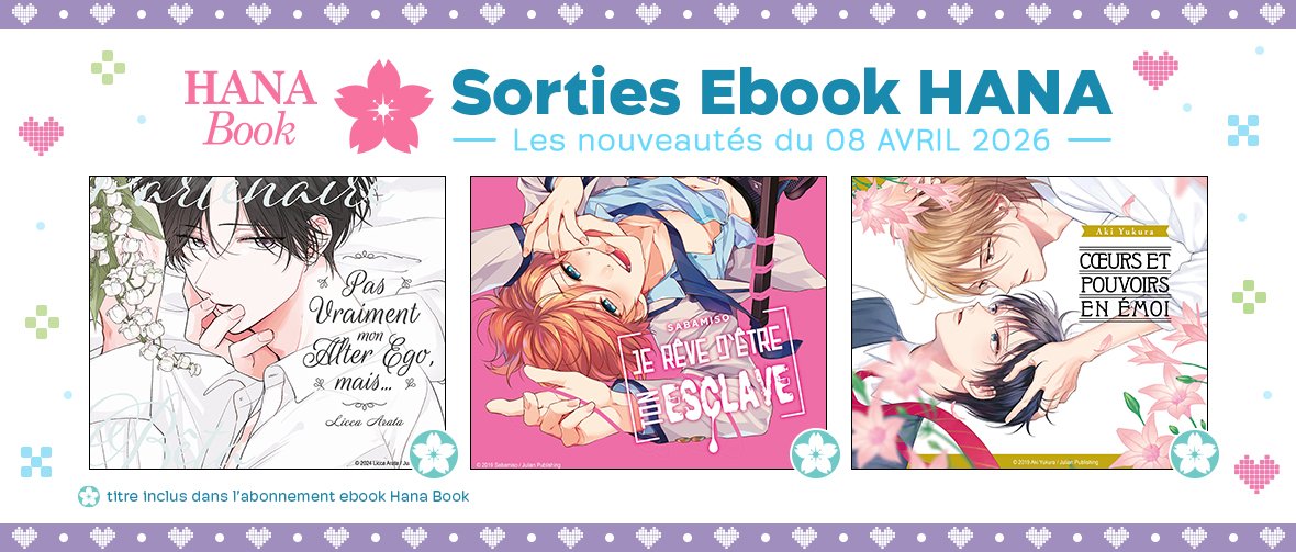 3 nouveaux ebooks disponibles sur Hana Book