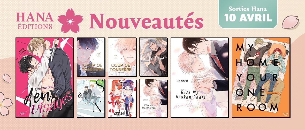 Sorties Hana 10 Avril : 9 nouveaux yaois disponibles