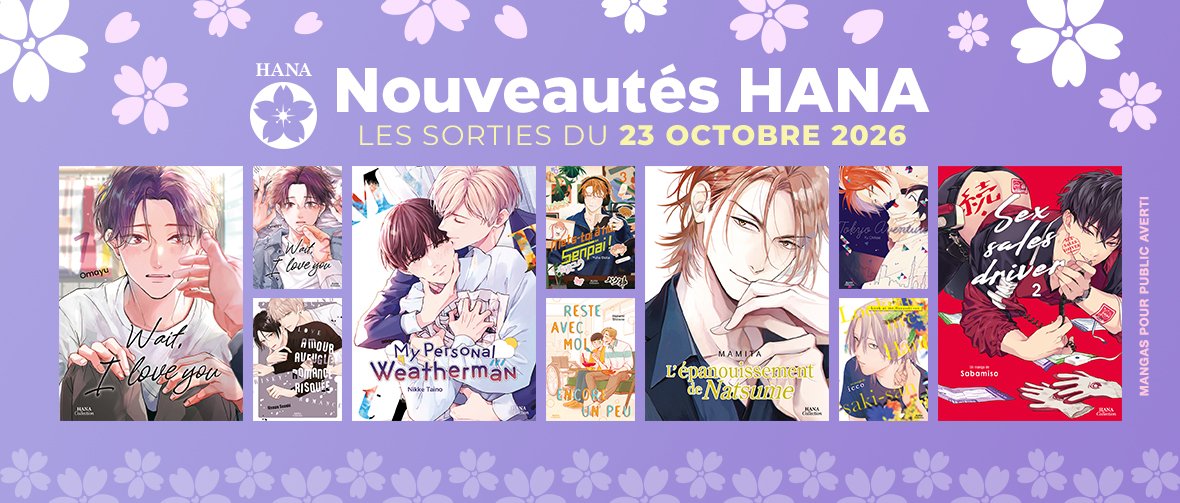 Sorties Octobre : 10 nouveaux yaois Hana