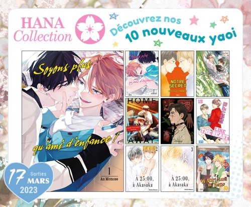Sorties Hana Collection : 10 nouveaux yaoi disponibles