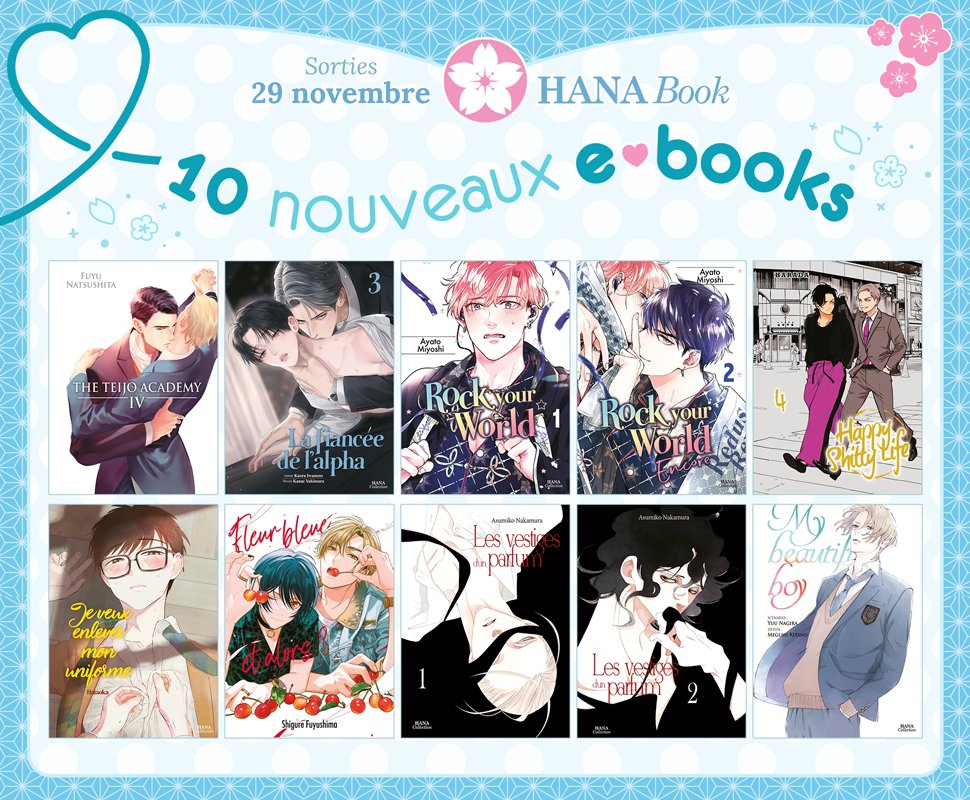 Hana Book : 10 nouveaux ebooks disponibles