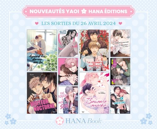Sorties 26 Avril : 10 nouveaux yaoi Hana Book disponibles