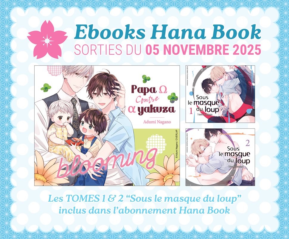 Hana Book : Sorties EBOOK du 5 Novembre