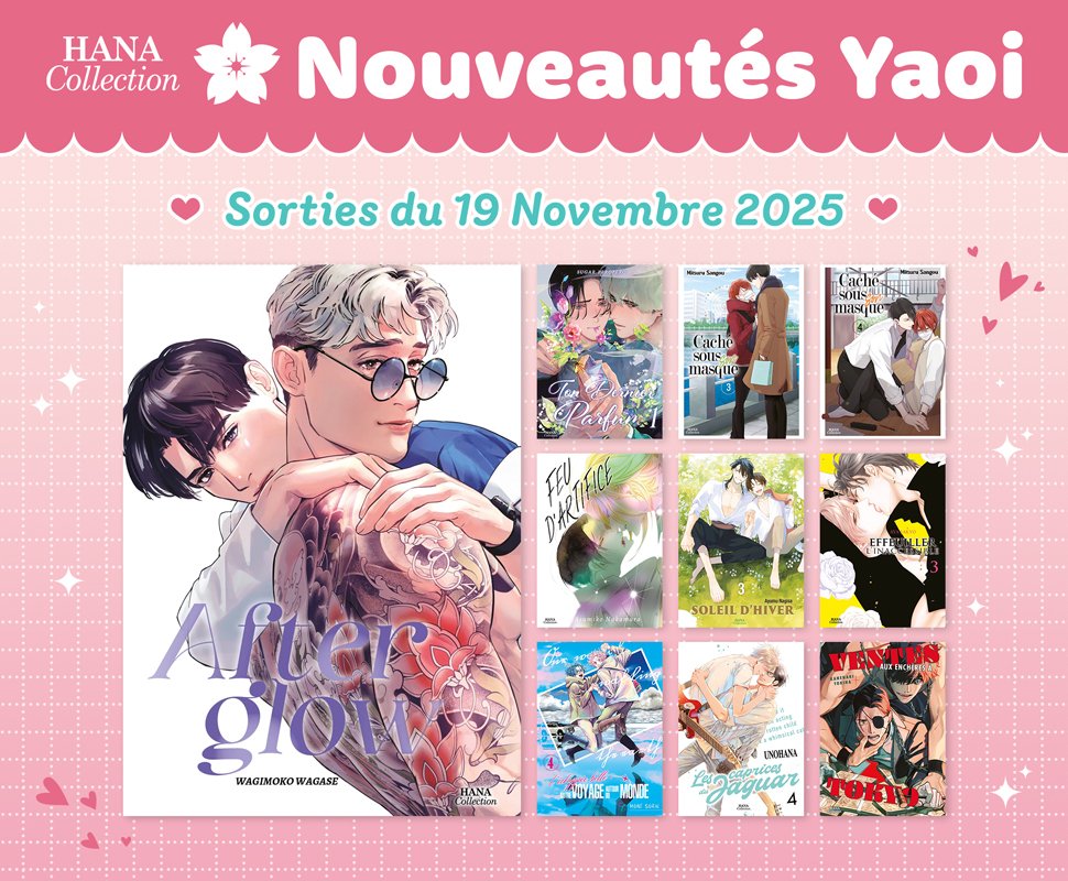 Sorties Novembre : 10 nouveaux yaois disponibles