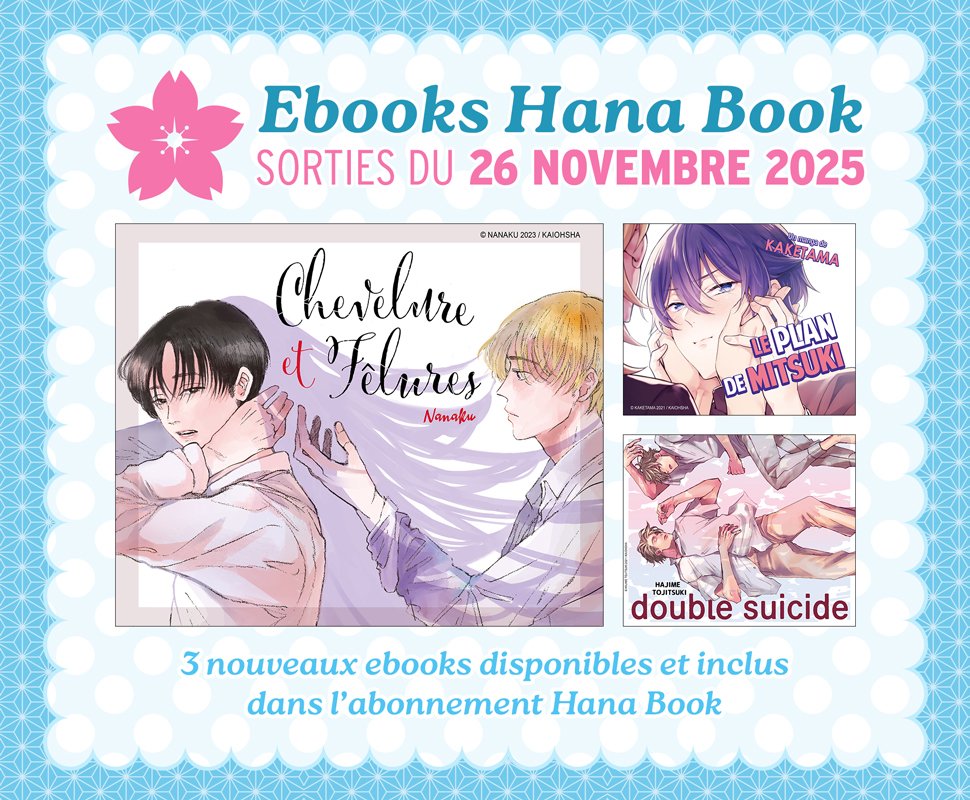 Hana Book : Sorties EBOOK du 26 Novembre