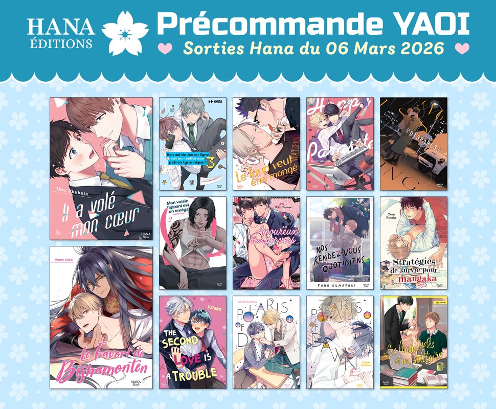 Précommandez les prochaines sorties Hana Editions