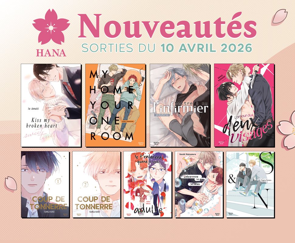 Sorties Hana 10 Avril : 9 nouveaux yaois disponibles