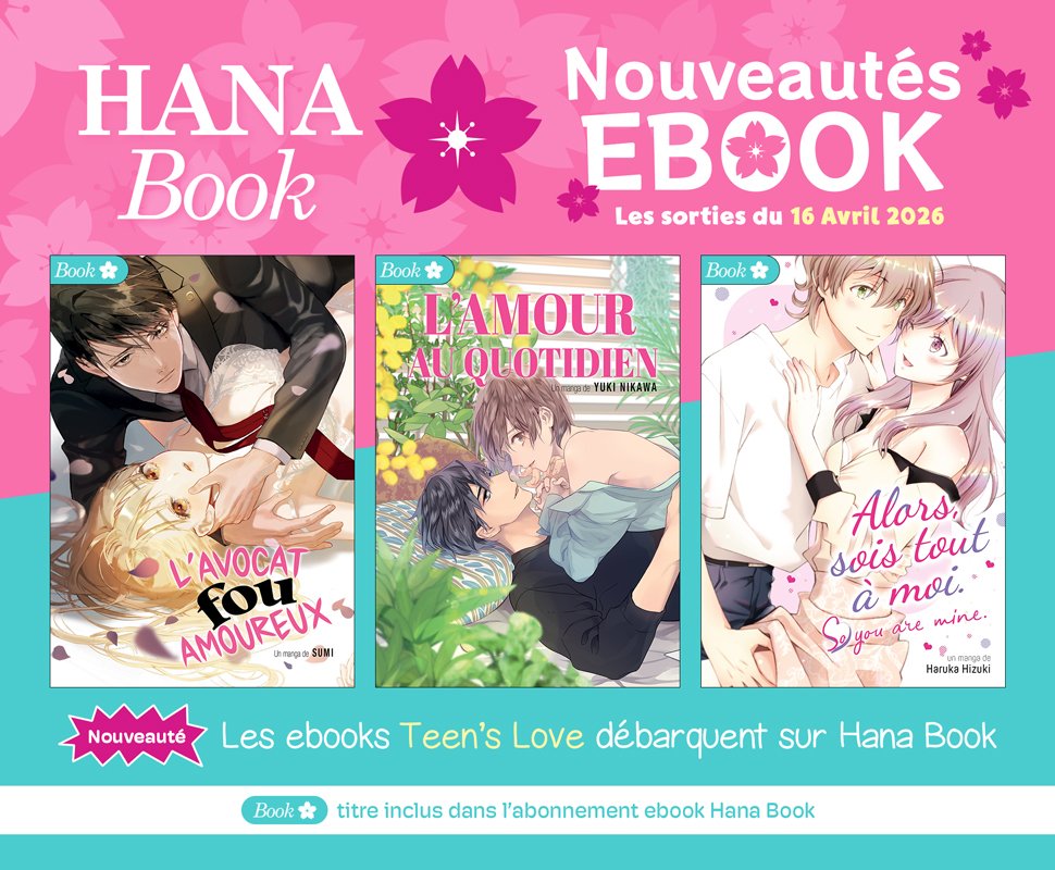 Les ebooks Teen's Love débarquent sur Hana Book
