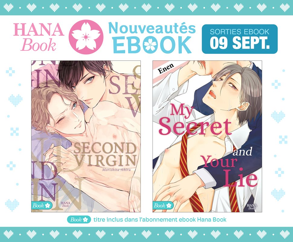 Nouveautés Ebook : 2 nouveaux yaois sur Hana Book