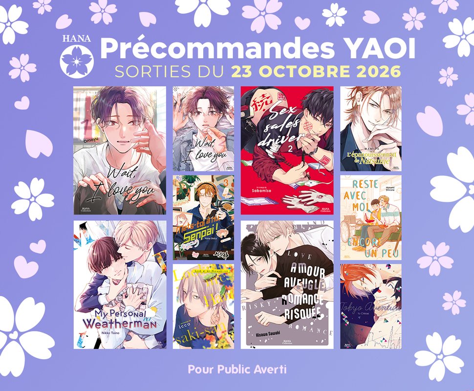 Précommandez les prochaines sorties Hana Editions