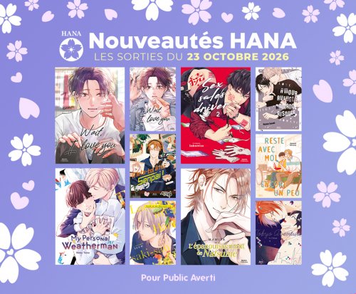 Sorties Octobre : 10 nouveaux yaois Hana