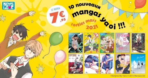 Nouveautés mangas Boy's Love - Mars 2021
