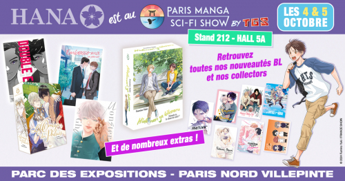 Retrouvez les éditions Hana ce weekend au salon de <b>Paris Manga & Sci-Fi Show</b> !