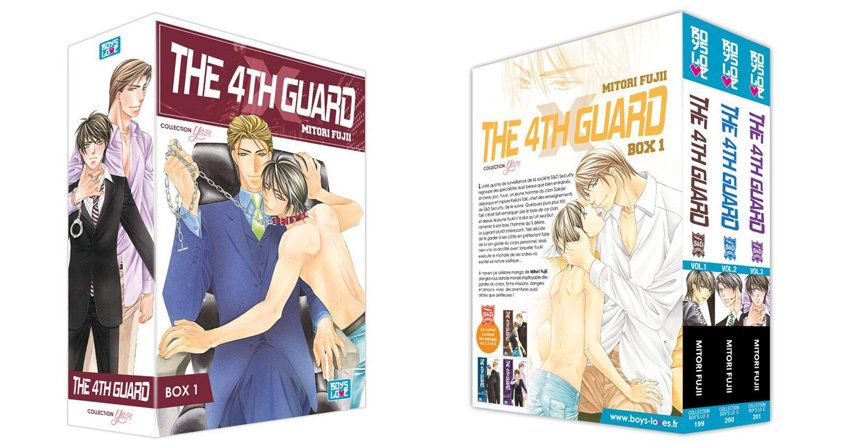 Visuel du premier coffret manga (vol.1 à 3) de la série The 4th Guard de Mitori Fujii