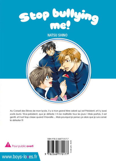 IMAGE 2 : Stop Bullying Me ! - Tome 01 - Livre (Manga) - Yaoi