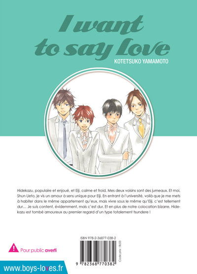 IMAGE 2 : I Want To Say Love - Livre (Manga) - Yaoi