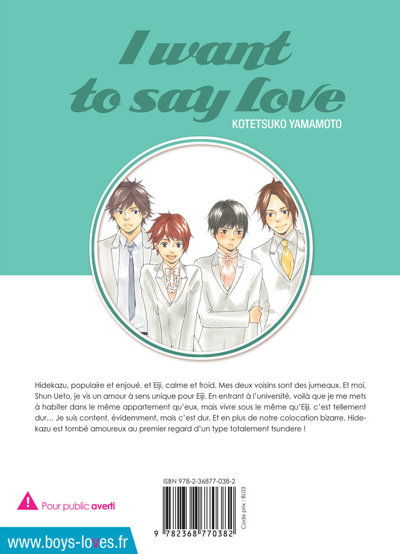 IMAGE 2 : I Want To Say Love - Livre (Manga) - Yaoi