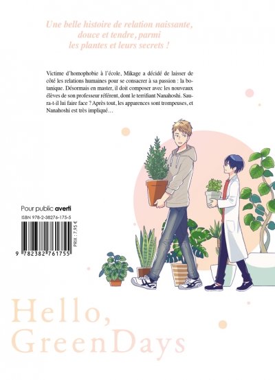 IMAGE 2 : Hello, Green Days - Livre (Manga) - Yaoi - Hana Collection